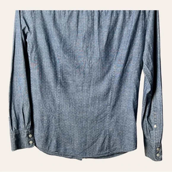 0400. J.CREW “THE PERFECT SHIRT” CHAMBRAY TOP BUTTON DOWN LONG SLEEVE SIZE XSM - Picture 8 of 8